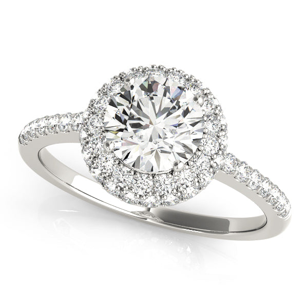 Round Halo Engagement Ring