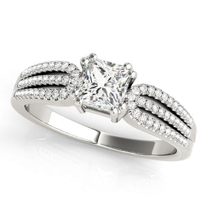 Square Multirow Engagement Ring