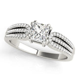 Square Multirow Engagement Ring