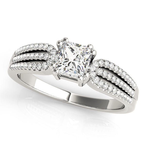 Square Multirow Engagement Ring