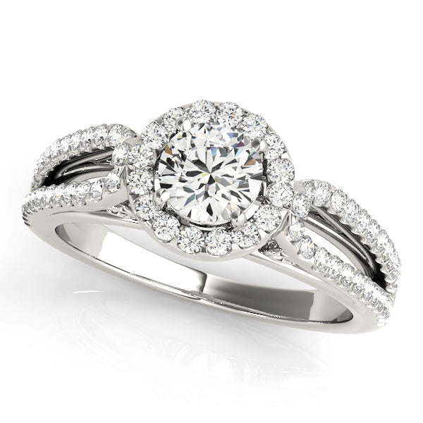 Round Halo Engagement Ring