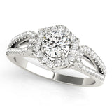 Round Halo Engagement Ring