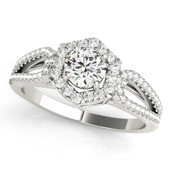 Round Halo Engagement Ring