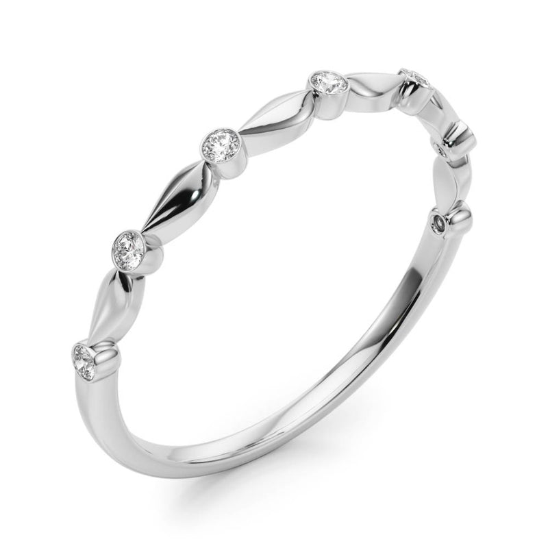 Wedding Bands Bezel-Set - alt view