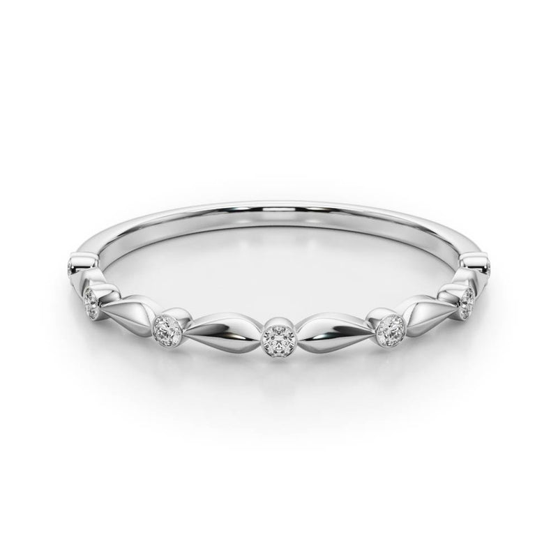 Wedding Bands Bezel-Set - alt view