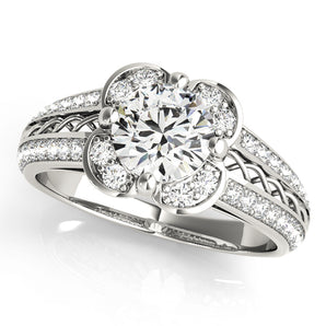 Round Halo Engagement Ring