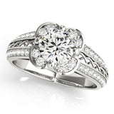 Round Halo Engagement Ring