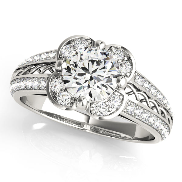 Round Halo Engagement Ring