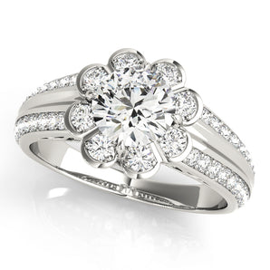 Round Halo Engagement Ring