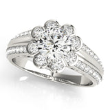 Round Halo Engagement Ring