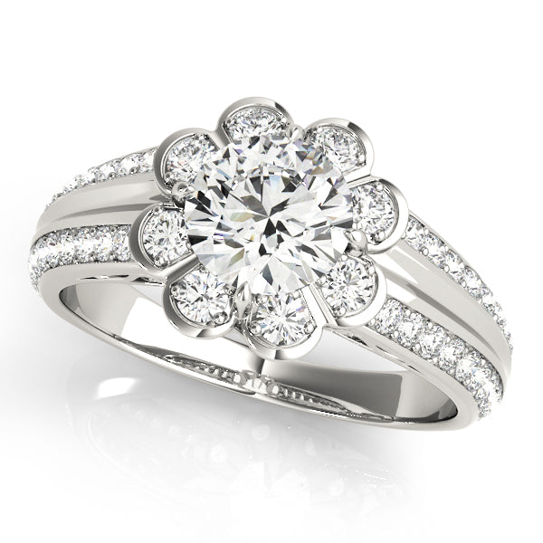 Round Halo Engagement Ring