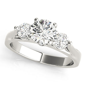 3 Stone Round Engagement Ring