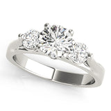3 Stone Round Engagement Ring