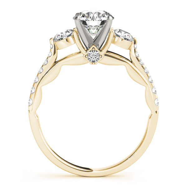 Three-Stone Engagement Ring (Round Center) - alt view