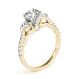 Three-Stone Engagement Ring (Round Center) - alt view