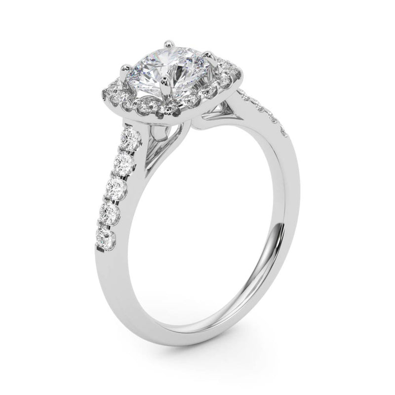 Halo Engagement Ring (Round Center) - alt view