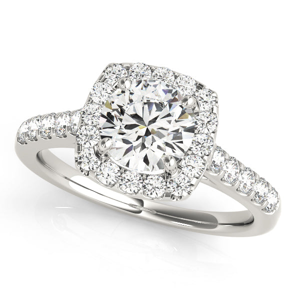 Halo Engagement Ring (Round Center)