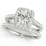 Halo Engagement Ring (Round Center) - alt view
