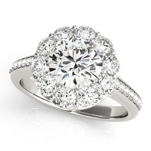 Round Halo Engagement Ring