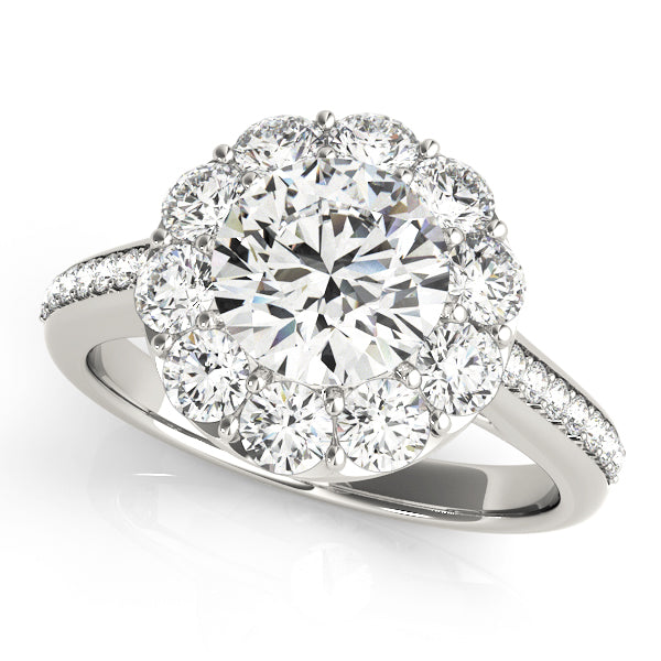 Round Halo Engagement Ring