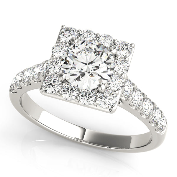 Round Halo Engagement Ring