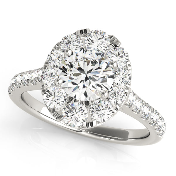 Round Halo Engagement Ring