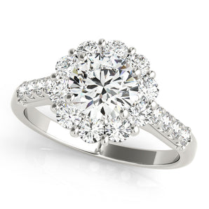 Round Halo Engagement Ring