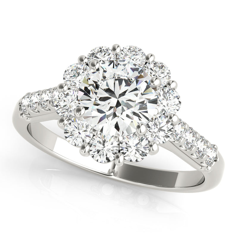 Round Halo Engagement Ring