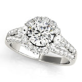 Round Halo Engagement Ring
