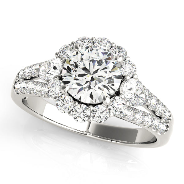Round Halo Engagement Ring