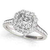 Halo Square & Engagement Ring (Cushion Center)