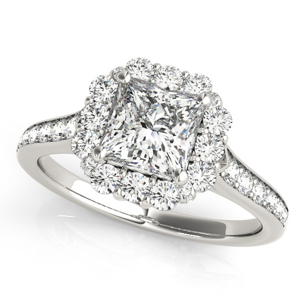 Halo Square & Engagement Ring (Cushion Center)