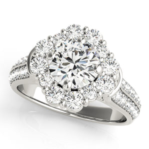 Round Halo Engagement Ring