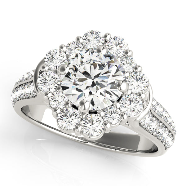 Round Halo Engagement Ring