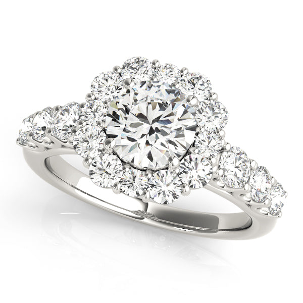 Round Halo Engagement Ring