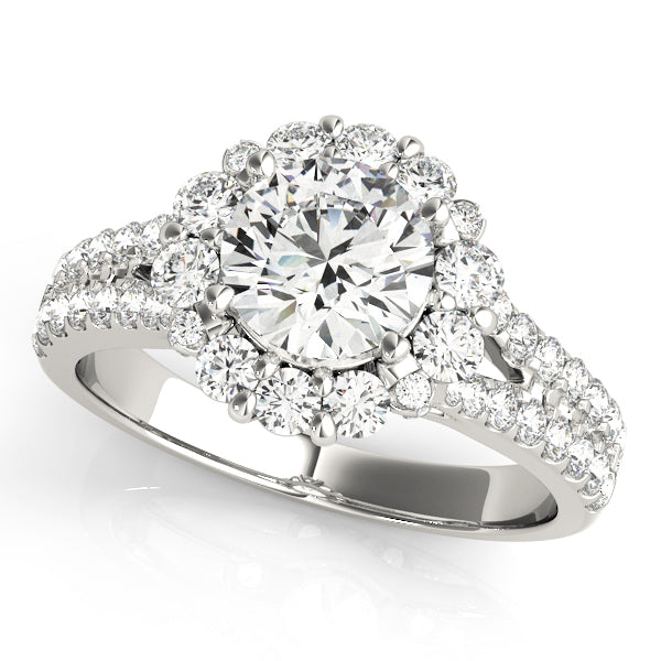 Round Halo Engagement Ring