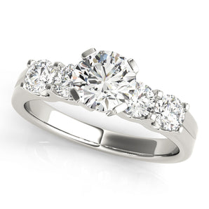 Round Single Row Prong Set Engagement Ring