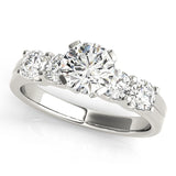 Round Single Row Prong Set Engagement Ring
