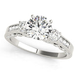 3 Stone Round Engagement Ring