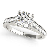 Round Single Row Prong Set Engagement Ring