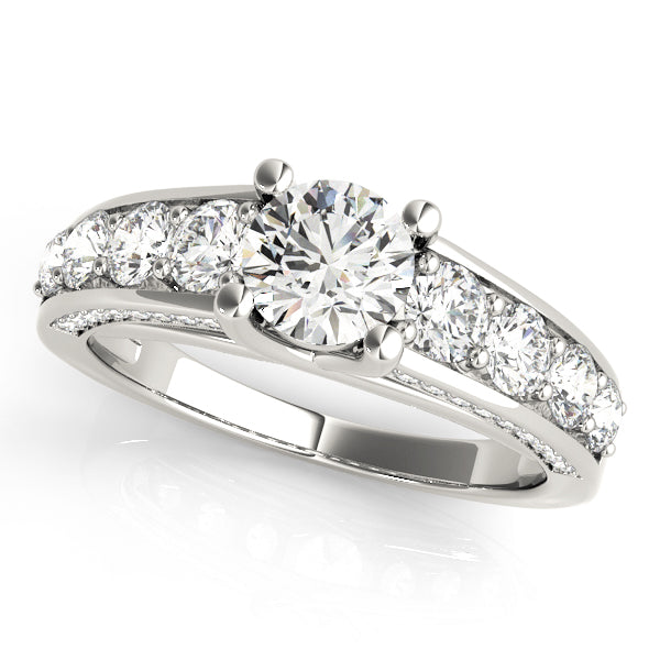 Round Trellis Engagement Ring