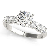 Single-Row Prong-Set Engagement Ring