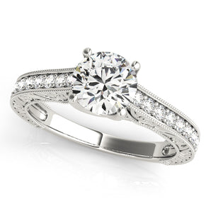 Round Trellis Engagement Ring
