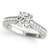Round Trellis Engagement Ring