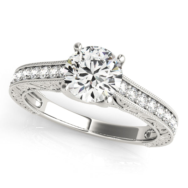Round Trellis Engagement Ring