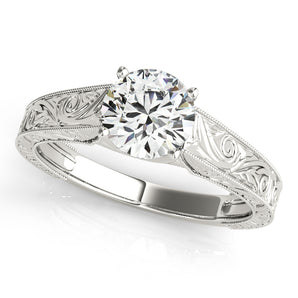 Round Trellis Engagement Ring