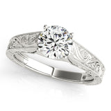 Round Trellis Engagement Ring