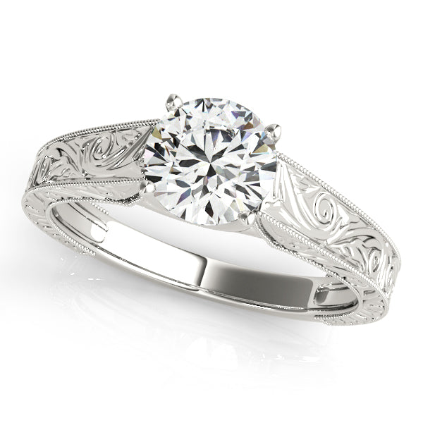 Round Trellis Engagement Ring