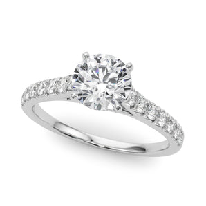 Single-Row Prong-Set Engagement Ring
