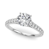 Single-Row Prong-Set Engagement Ring